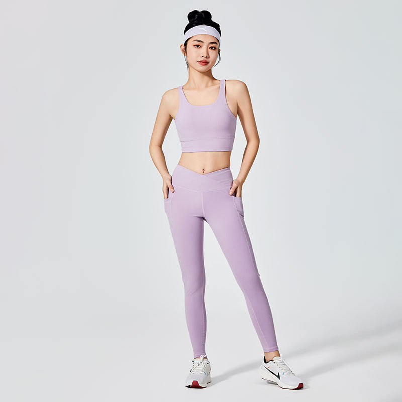 Legging Olahraga Wanita Lilac Polos Mewarnai