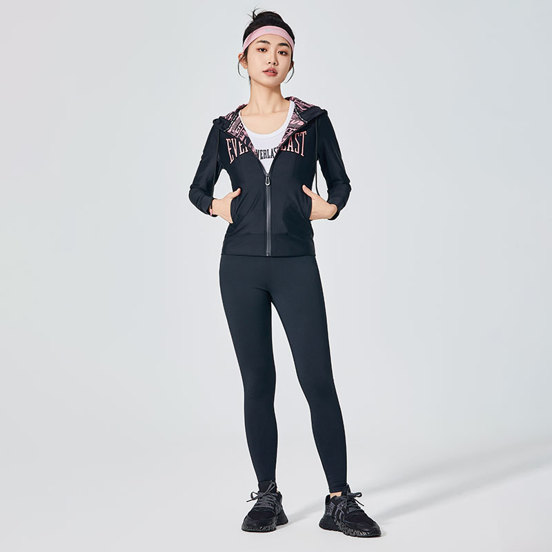 Legging Olahraga Klasik Hitam Murni Wanita